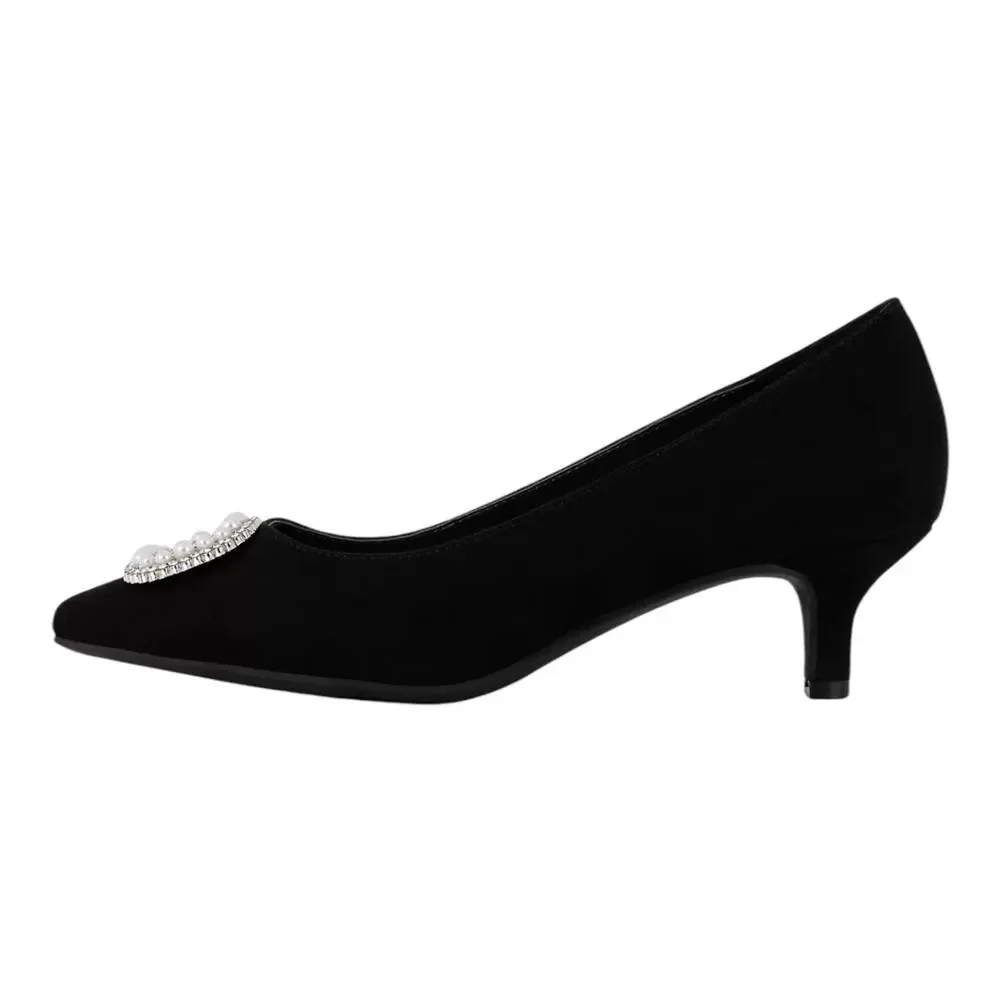 Jones New York Women's Charmer Kitten Heel Dress Pumps Black Size 9 1/2